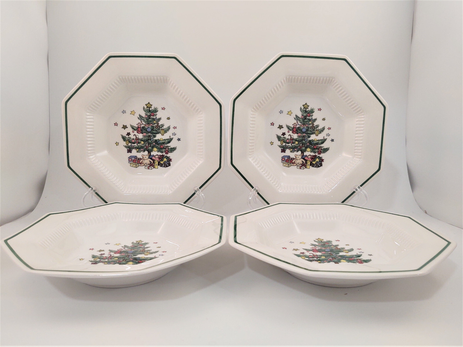 Set of 4 Nikko Christmastime Rim Soup Bowls Nikko Nikko Christmastime - фотография #2