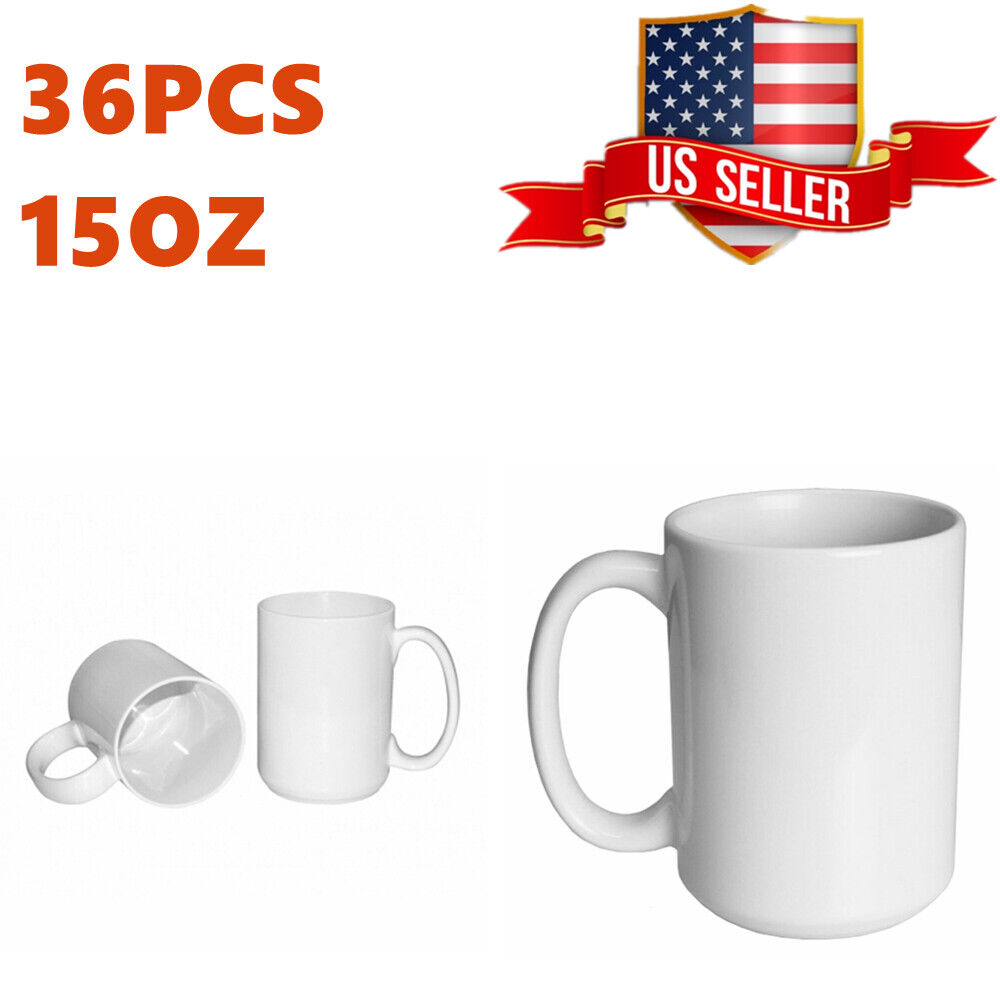 36pcs Blank White Mugs A Grade 11OZ Sublimation Coated Mugs for Heat Press Unbranded Does Not Apply - фотография #2