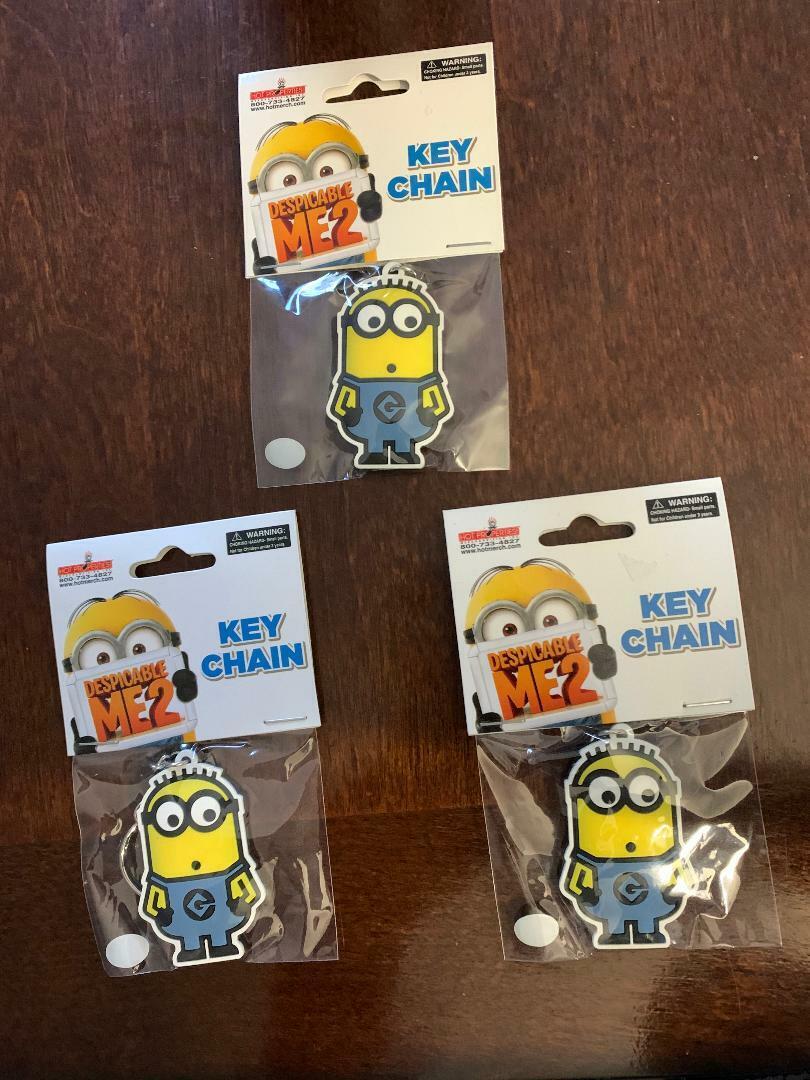 Despicable Me 2 Movie Minions Keychains -1 Lot of 3 Pieces!!! Hot Properties