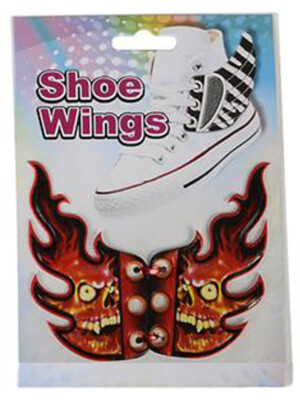 New Red Skull Shoe Wings Sneaker Laces Costume Accessory Rhode Island Novelty RIJASHWAS-REDSKULL