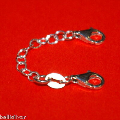 12 pcs Sterling Silver 925 2" Safety CHAIN EXTENDERS with 2 Lobster Clasps Lot BalliSilver - фотография #2