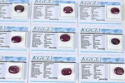 Free Certified 80+Cts Natural African Red Ruby Oval Faceted Gems For Ring Size #gemsindia - фотография #4