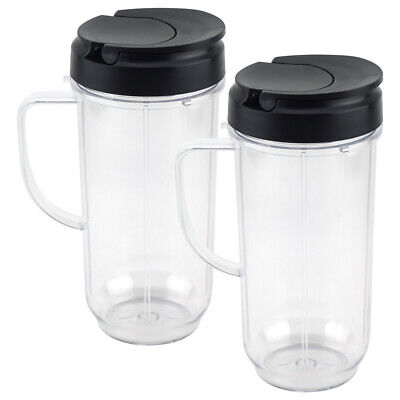 2 Pack 22 oz Tall Cup with To-Go Lid Replacement Part Magic Bullet 250W MB1001 Felji DOES NOT APPLY