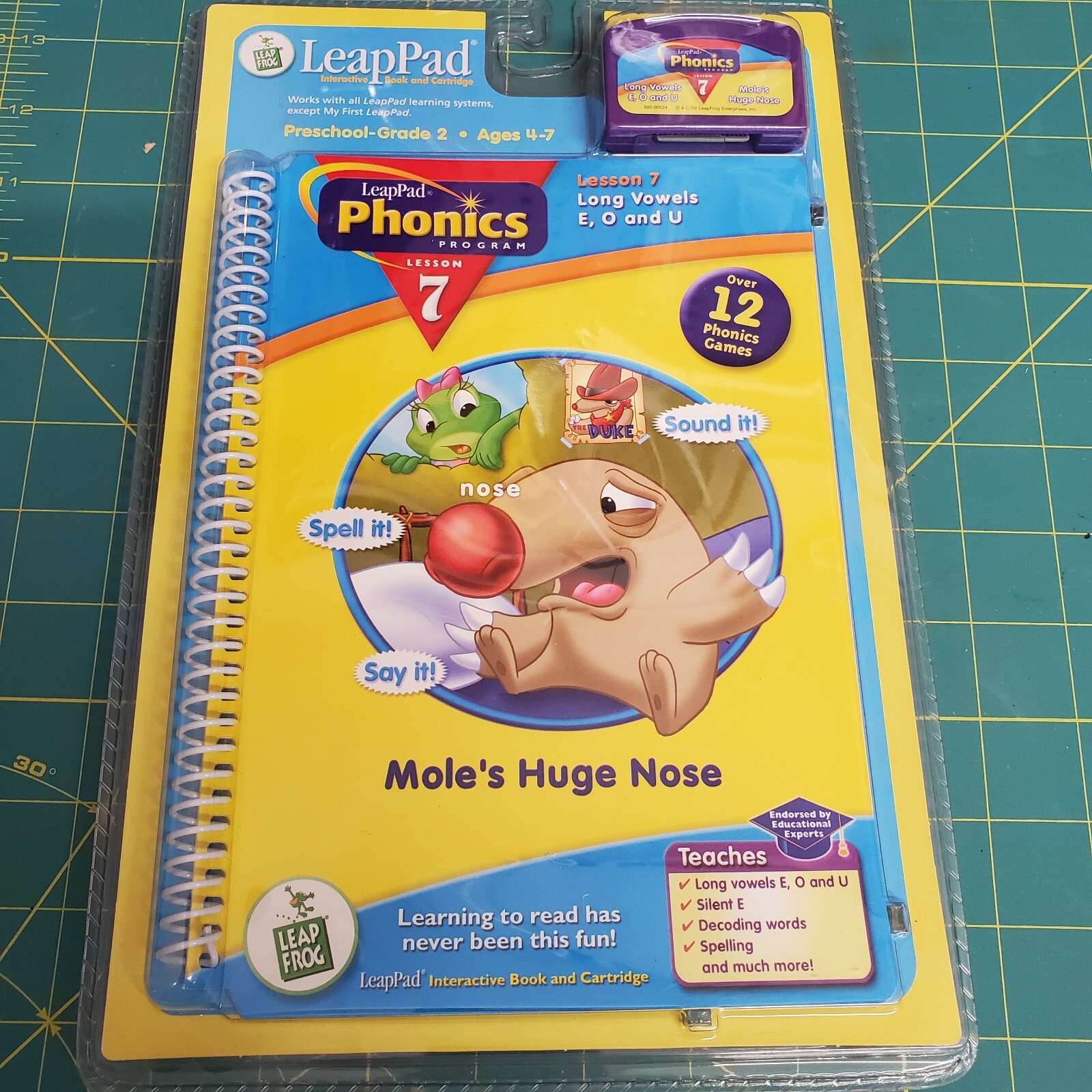 Leap Frog - Leap Pad Phonics Book & Cartridge Mole's Huge Nose Lesson 7 New LeapFrog