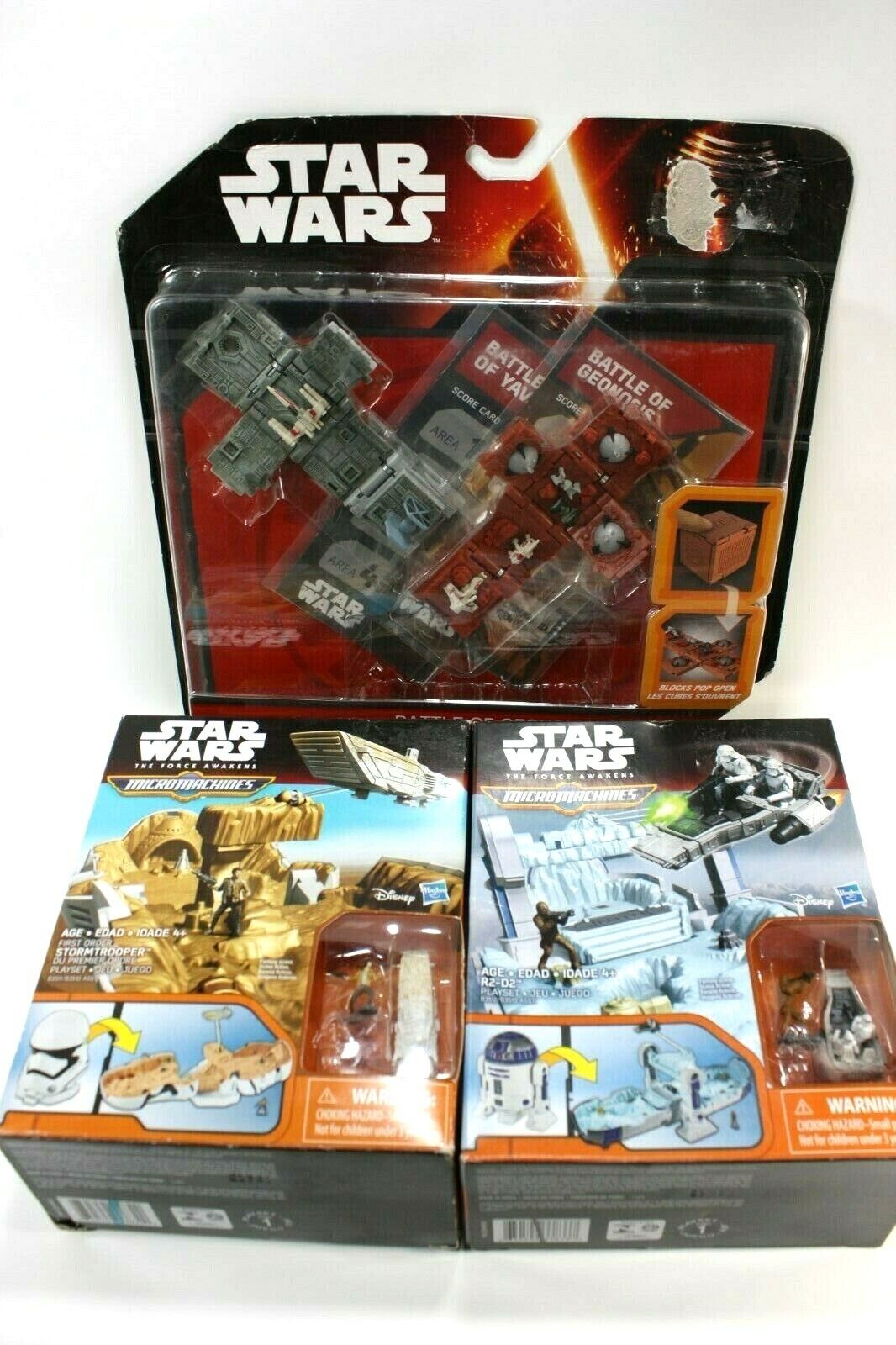 Star Wars Lot of Micro Machine Toys R2D2 Storm Trooper w/ Bonus Box Busters Batt Disney Hasbro