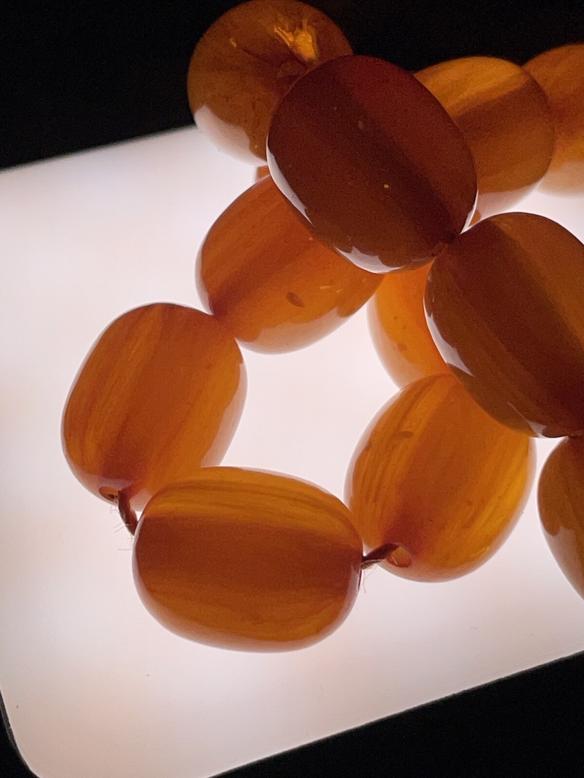 PRAYER 33 BEADS, Old Ottoman veined MISBAHA TASBIH 14x17mm squeezing amber Без бренда - фотография #9