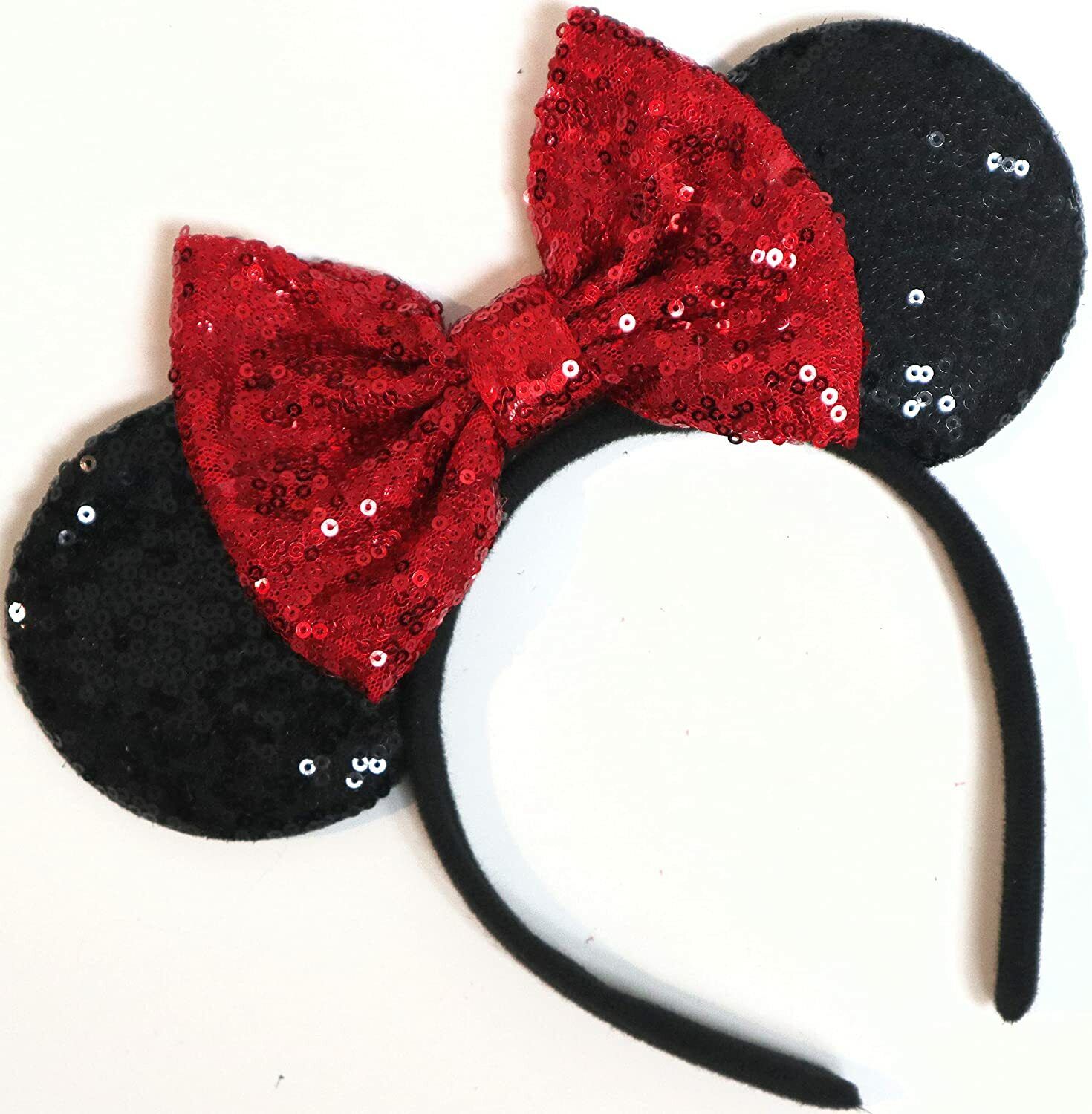 Red Minnie Mouse Ears Headband Disneyland Disneyworld classic red  HANDMADE Без бренда
