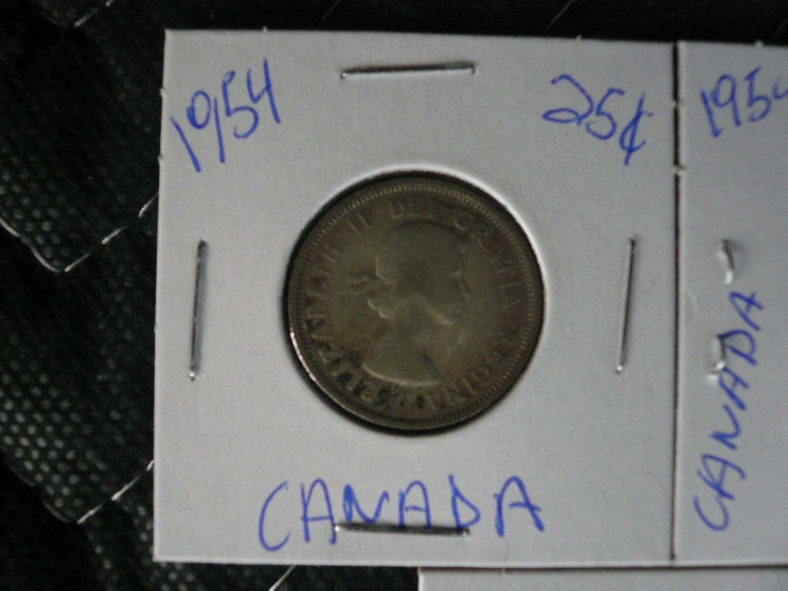 1954 CANADA  25 Cent Coin CARIBOU Queen Elizabeth II 80% Silver SET OF 3 COINS Без бренда - фотография #2