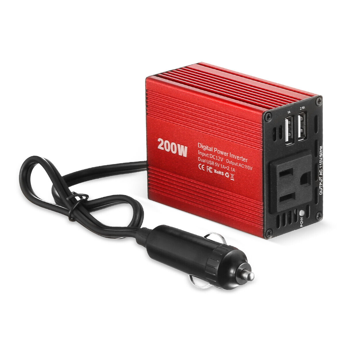 200W Car Power Inverter DC 12V to AC 110V 120V Converter Adapter Charger Outlet Powerextra Does Not Apply - фотография #11