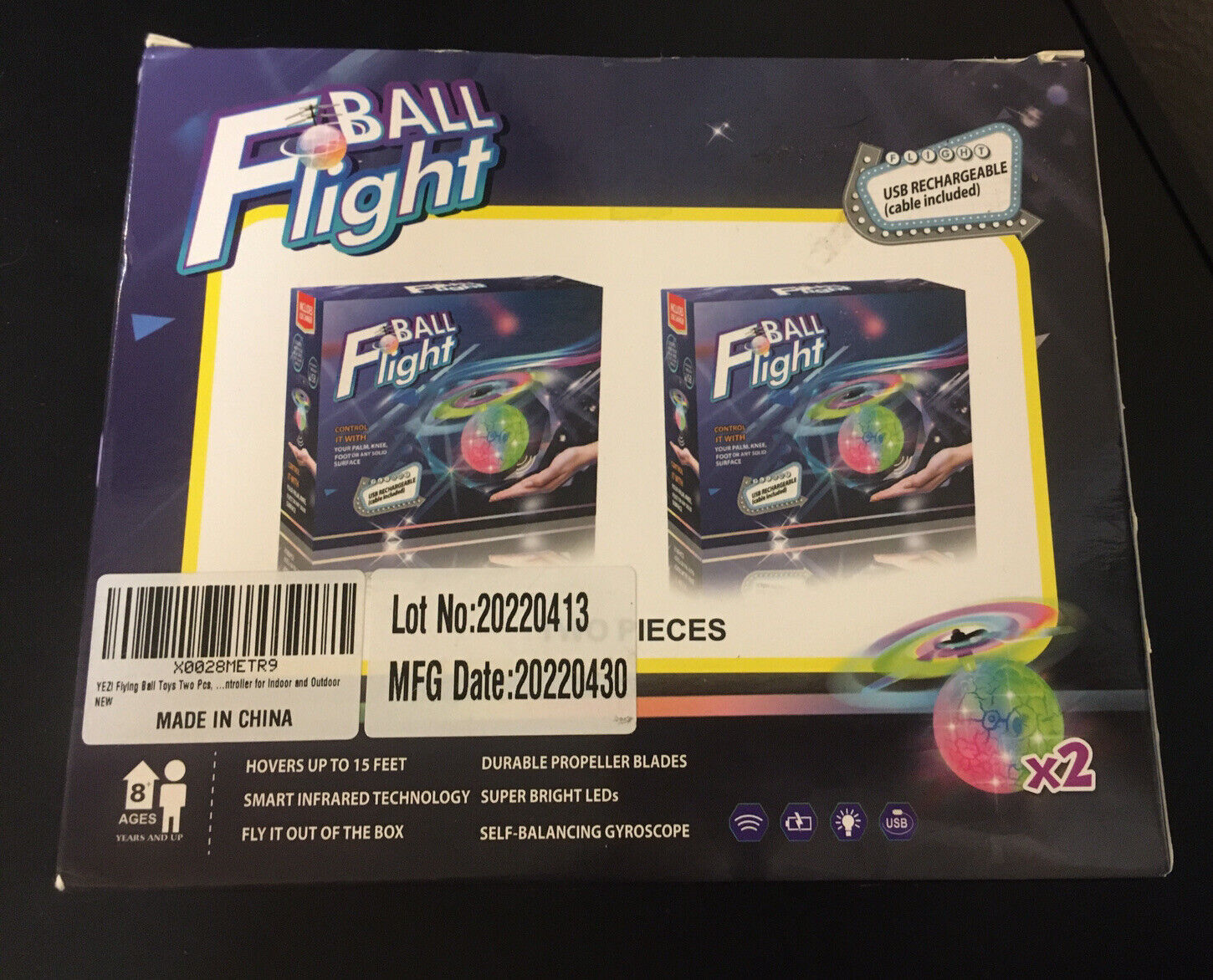 Yezia Ball Flight Control w/ Palm Or Foot  Bright LED’s USB Rechargeable New Yezia Does not apply - фотография #11