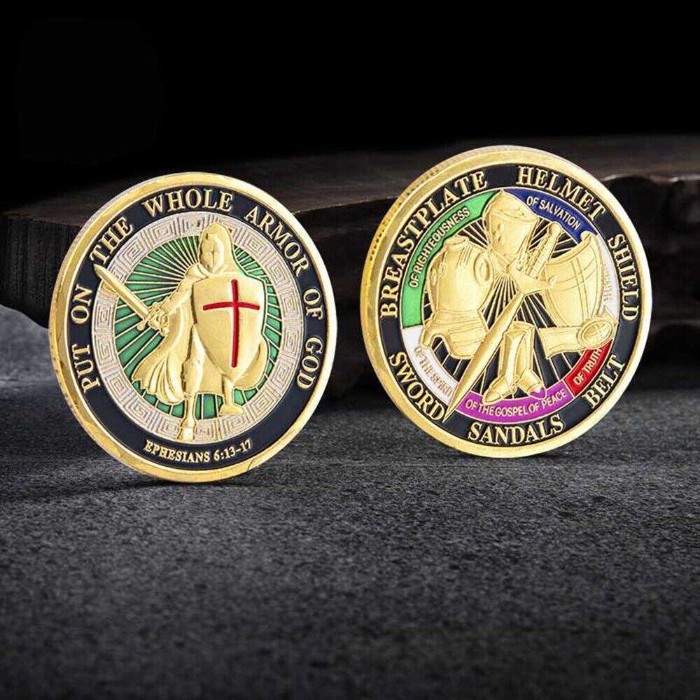 10PCS Put on the Whole Armor of God Commemorative Challenge Coin Collection Gift Без бренда - фотография #2