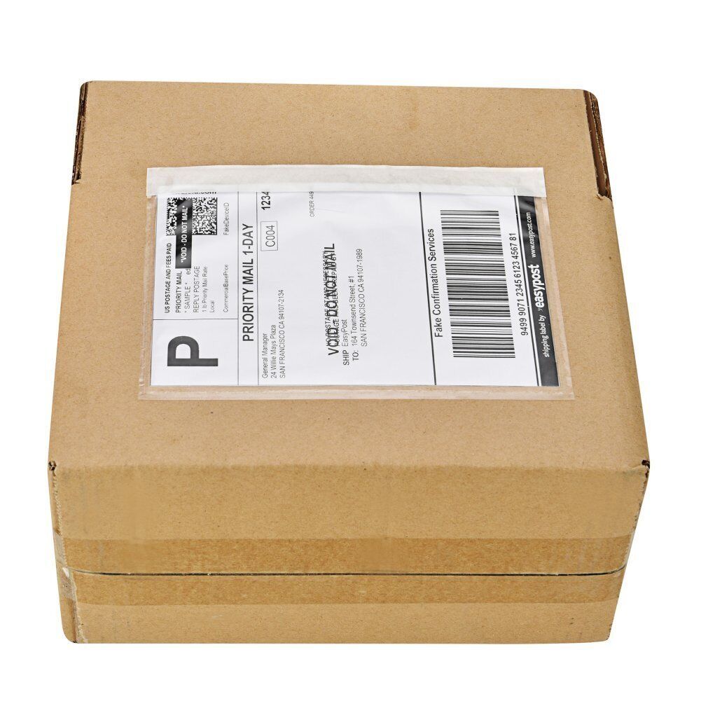 100x 7.5x5.5 Clear Packing Invoice List Pouches Shipping Label Envelope Adhesive MFLABELS Does not apply - фотография #2