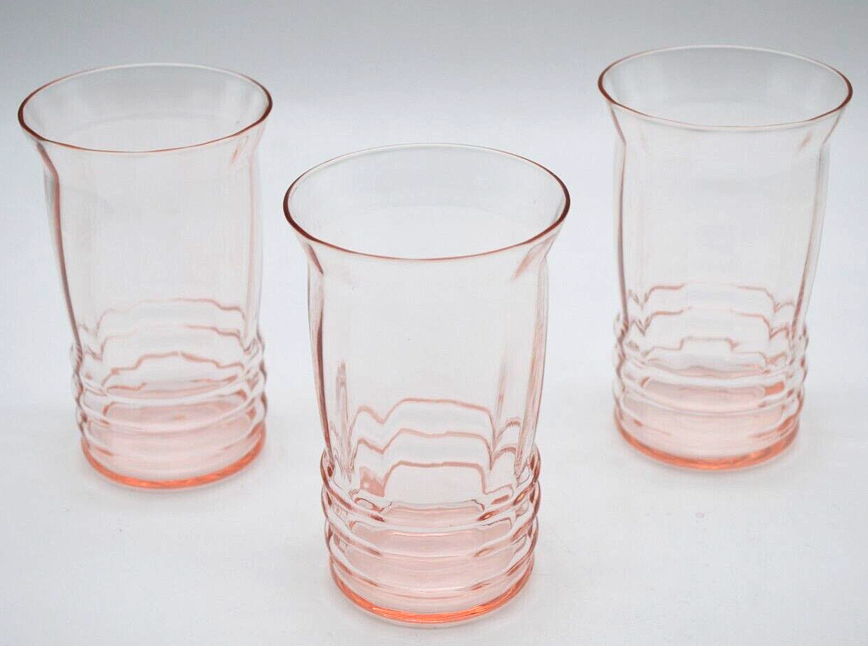 Louie Weston Tiffin WATERMELON Pitcher +6 glass Tumbler Set Ribbed Optic Uranium Weston, Louie, Tiffin, or West Virginia Specialty Glass Co Pitcher /Jug and Tumblers Set - фотография #21