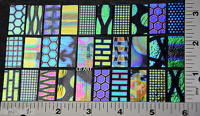 Coatings by Sandberg Thin Dichroic Glass Sampler 15 Blk & 15 Clr 1/2"x 1" 90 COE Coatings by Sandberg