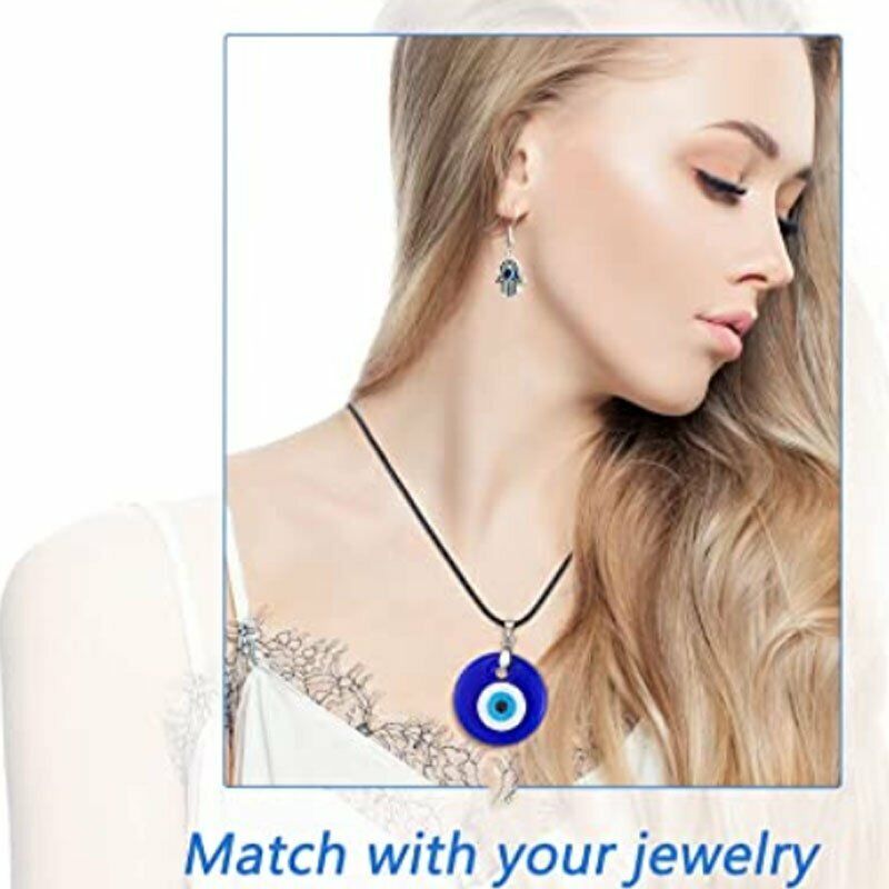 Turkish Blue Evil Eye Lucky Pendant Necklace Bracelet Charm Women Men Jewellery Rinhoo - фотография #7