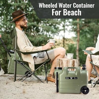7.4 Gallon Water Jug with Wheels & Folding Handle, Portable Water Container,  Does not apply Does Not Apply - фотография #2