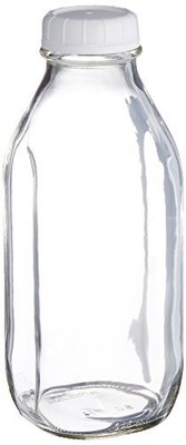 Glass Milk Bottle with Lid - 33.5 oz Unbranded