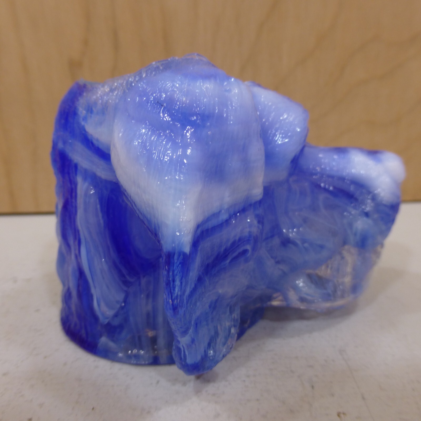Joe St Clair COBALT BLUE WHITE SLAG Glass DOG HEAD TOOTHPICK MATCH HOLDER Summit Без бренда - фотография #9
