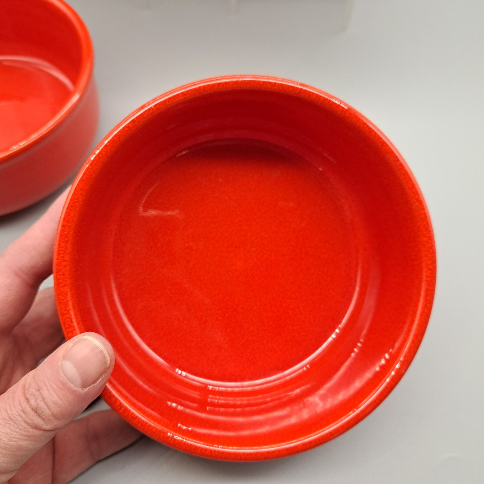Vintage Red Cereal/Soup Bowl 5 1/4” W. Germany Waechtersbach Lot of 4 Waechtersbach - фотография #4