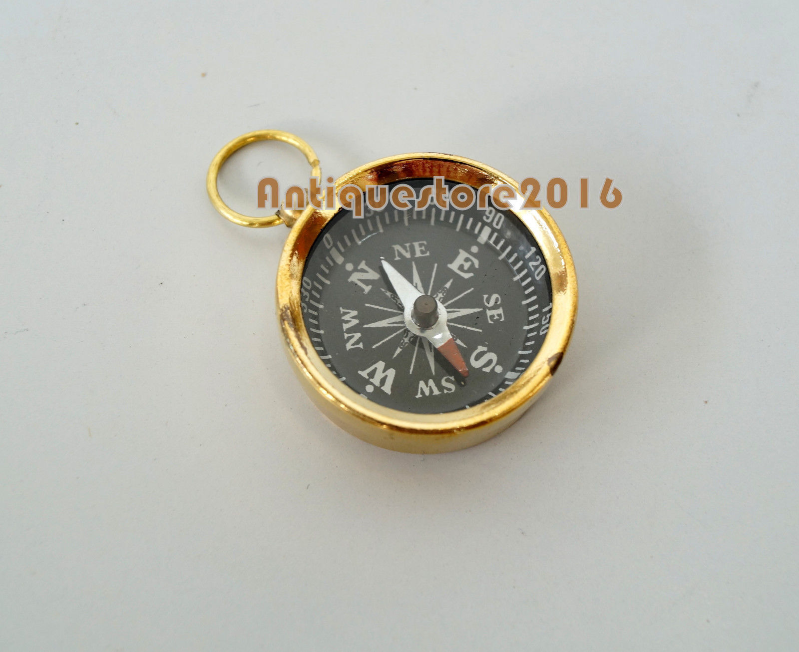 Vintage Lot of 100 Pcs Brass Compass Key Chain Marine Key Ring Bulk Wholesale Без бренда - фотография #2