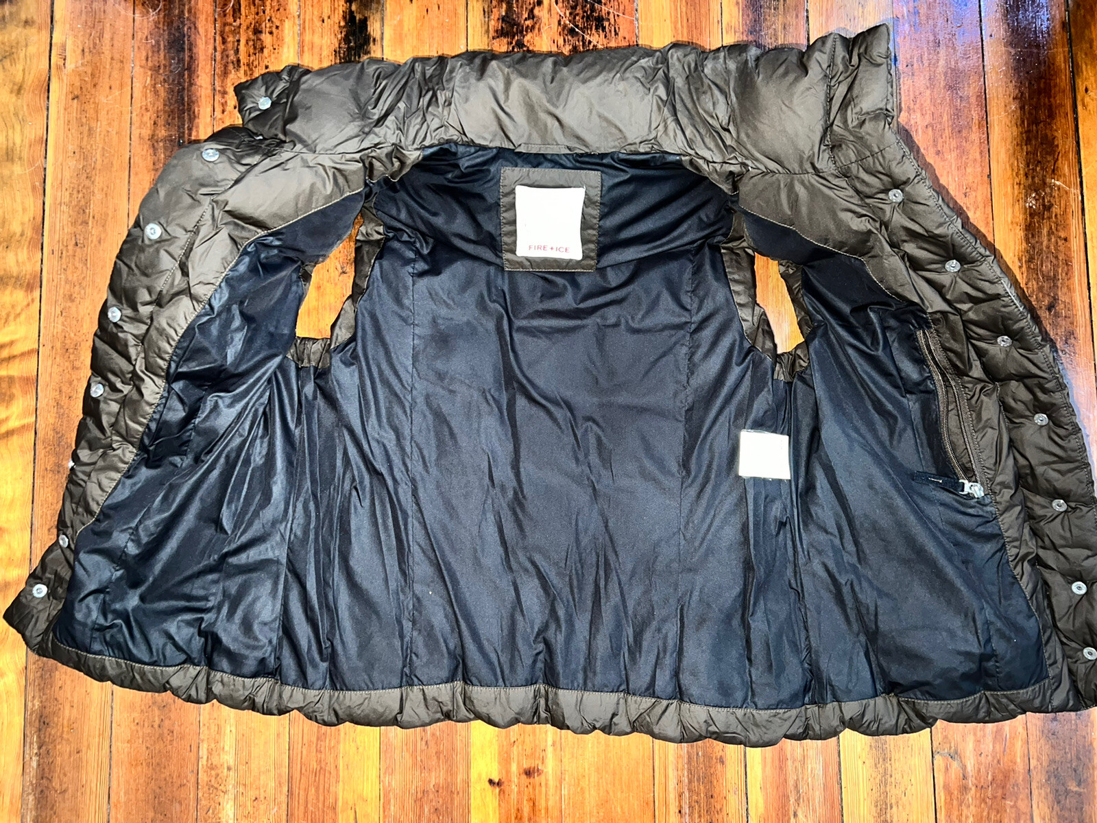Bogner Fire Ice Down Puffer Vest Size EU 36/US 6 Brown Snap Buttons Bogner - фотография #6