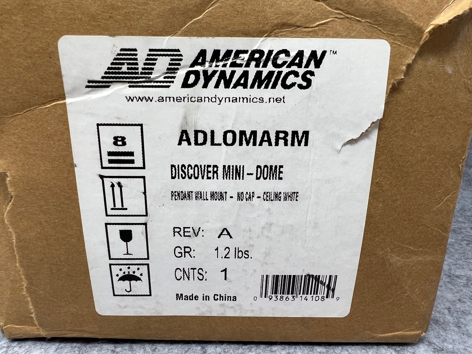 AMERICAN DYNAMICS (ADLOMARM) DISCOVER MINI DOME WALL MOUNT & HARDWARE American Dynamics Does Not Apply - фотография #2