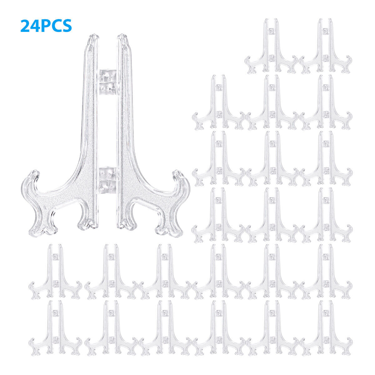 24-Pack Plastic Easel Display Stand Plate Holders for Photo Dish Art Unbranded Does not apply