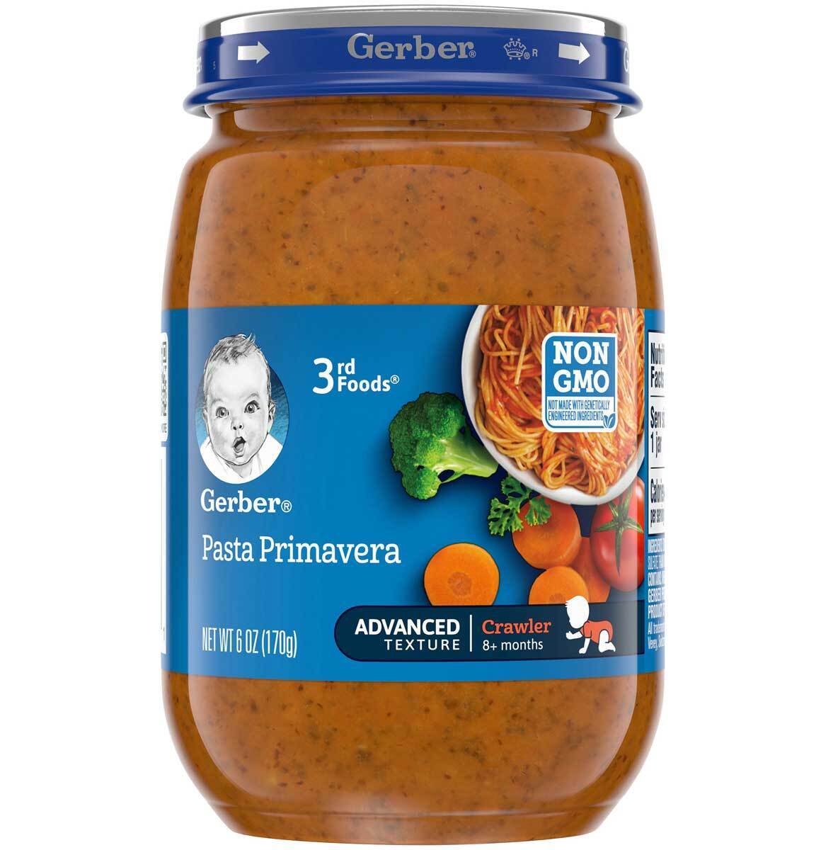 Gerber 3rd Foods Baby Food Primavera Pasta Non GMO 8+ Months – 6 Oz – Pack of 12 Gerber Does not apply