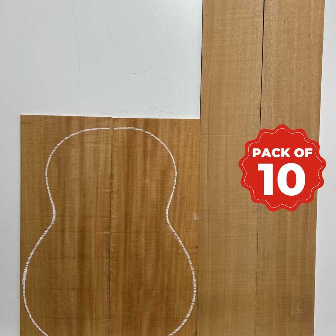 Pack of 10, Honduran Mahogany Dreadnought Guitar Back & Side Book Matched Set EXOTIC WOOD ZONE Does Not Apply