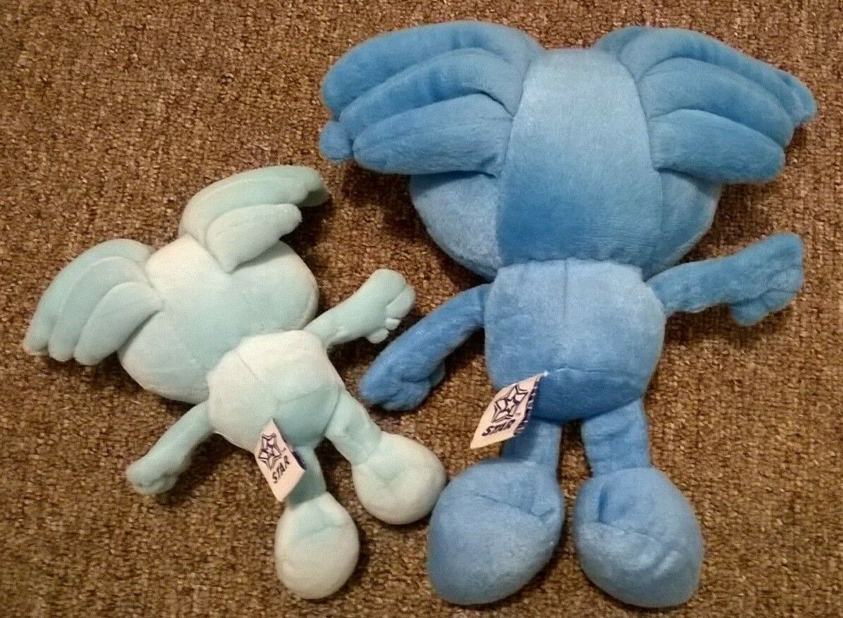 Kooties Star Plush Groovy & Cuddly Lot of 2 Blue Beanie Soft Toys Fineline 2001  Fineline Giant Star - фотография #4