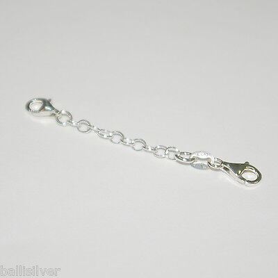 12 pcs Sterling Silver 925 2" Safety CHAIN EXTENDERS with 2 Lobster Clasps Lot BalliSilver - фотография #4