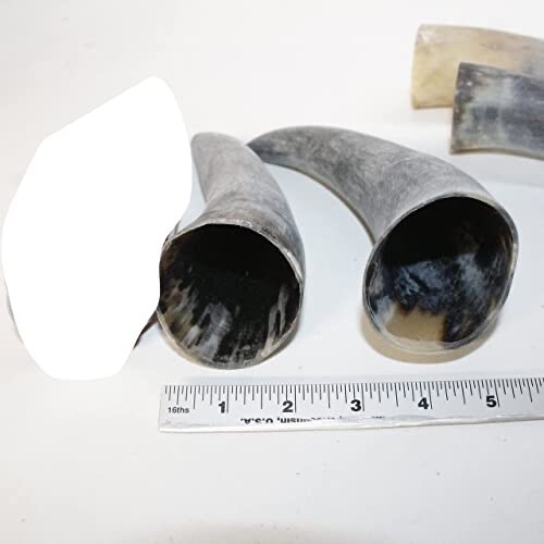 4 Raw Unfinished Cow Horns #6816 Natural Colored Без бренда - фотография #8