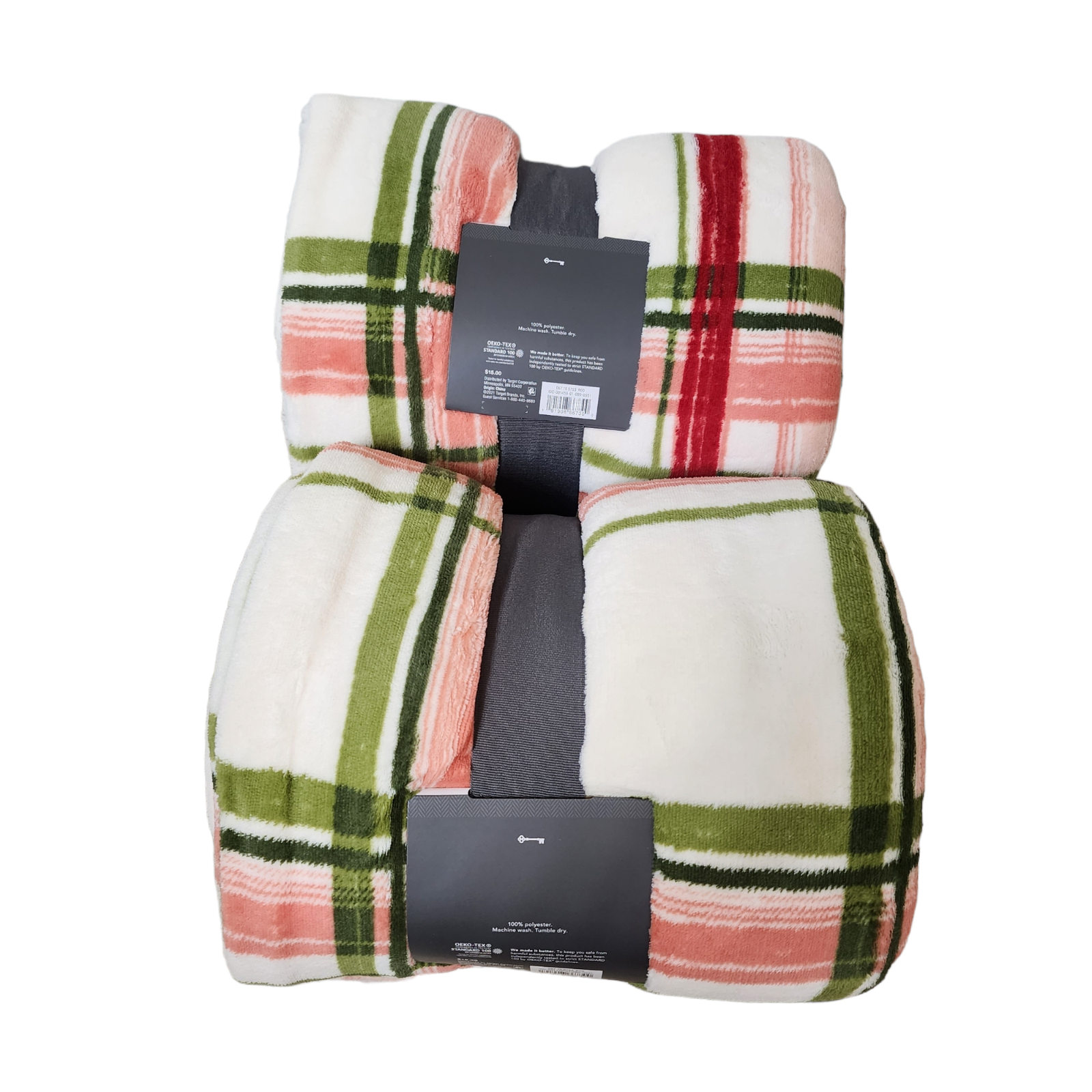 Plaid Plush Accent Blanket Throw Soft Reversible Sherpa 2 Pk - Threshold Threshold - фотография #3