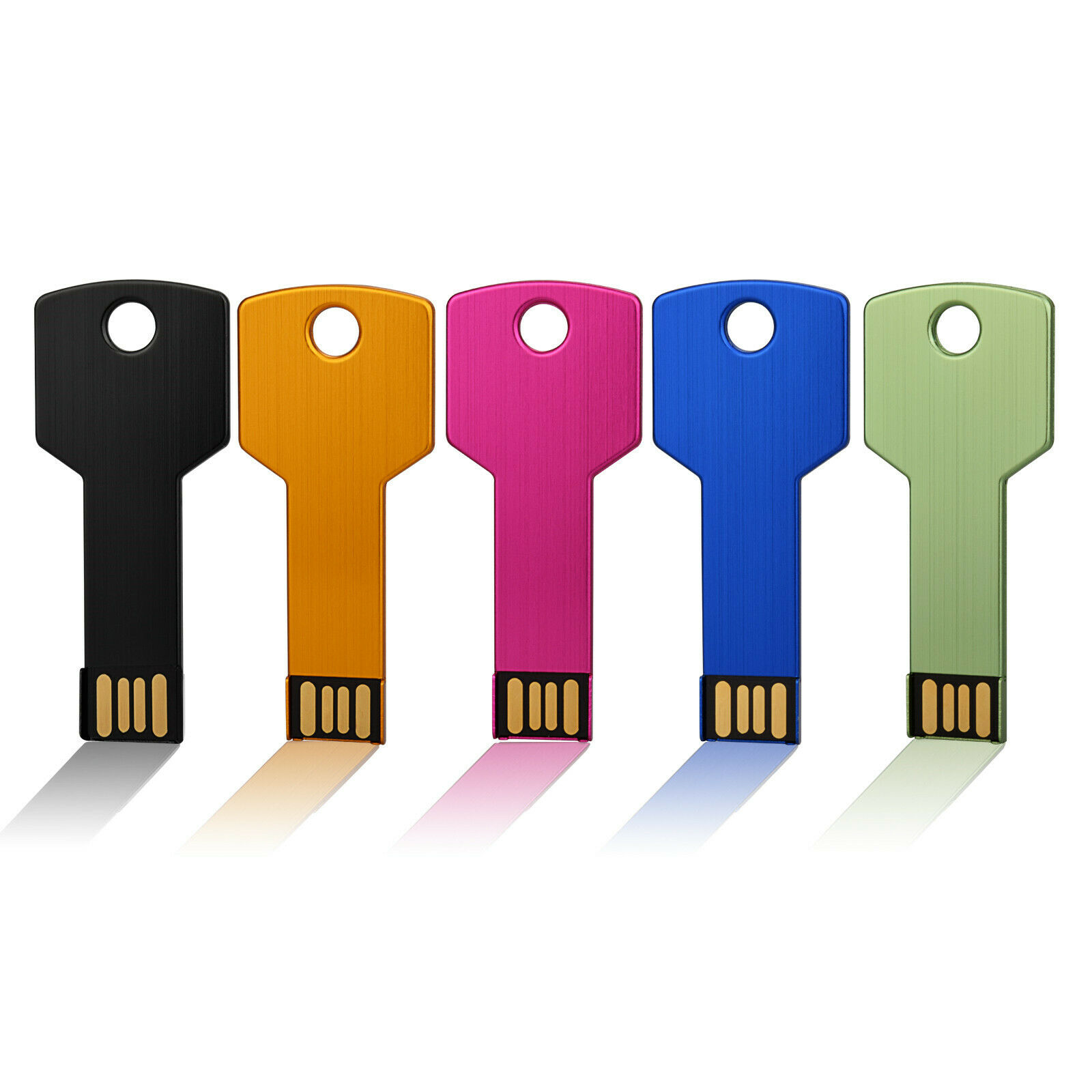 10 Pack USB Flash Drives 4GB Metal Thumb Drive Key Shape Jump Drive Memory Stick Kootion Does Not Apply - фотография #11