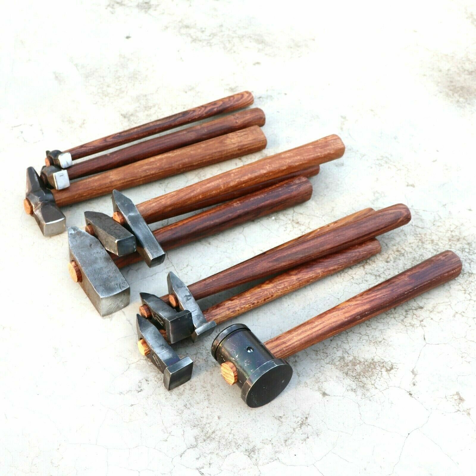 Heavy Small Set of 10 Black Iron Hammer Blacksmith Useful Item BAS - фотография #2