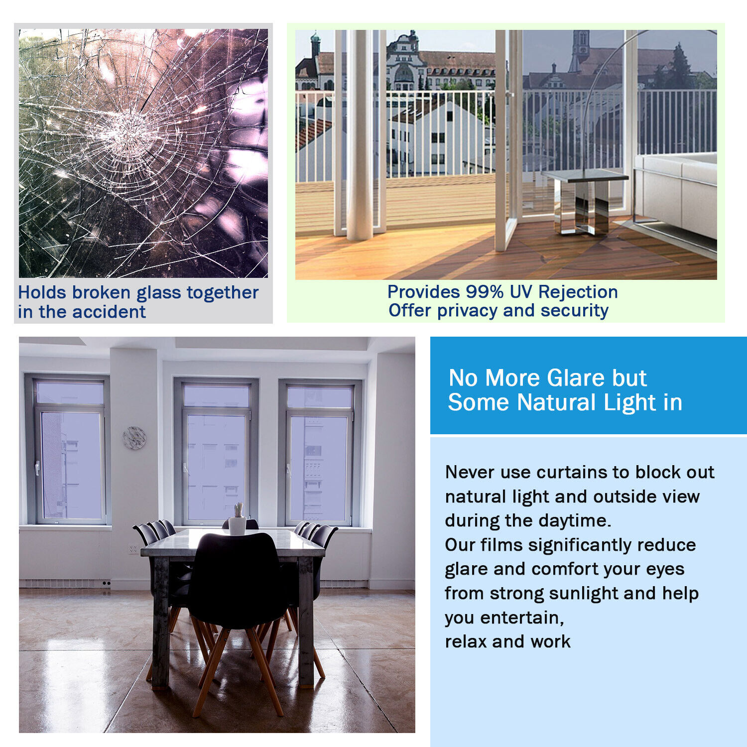 36"x15ft 20% Window Film Privacy Reflective One Way Mirror Tint Home Office UV AtoZ - фотография #4