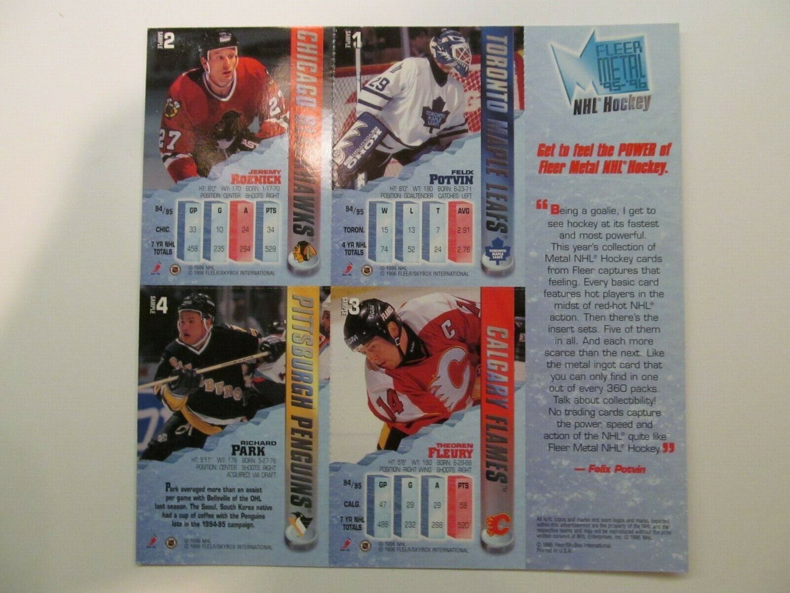 Huge Hockey Lot..Promo, Limited Edition, Uncut Sheets...Roenick/Hull/Bure...L@@K Assorted - фотография #5