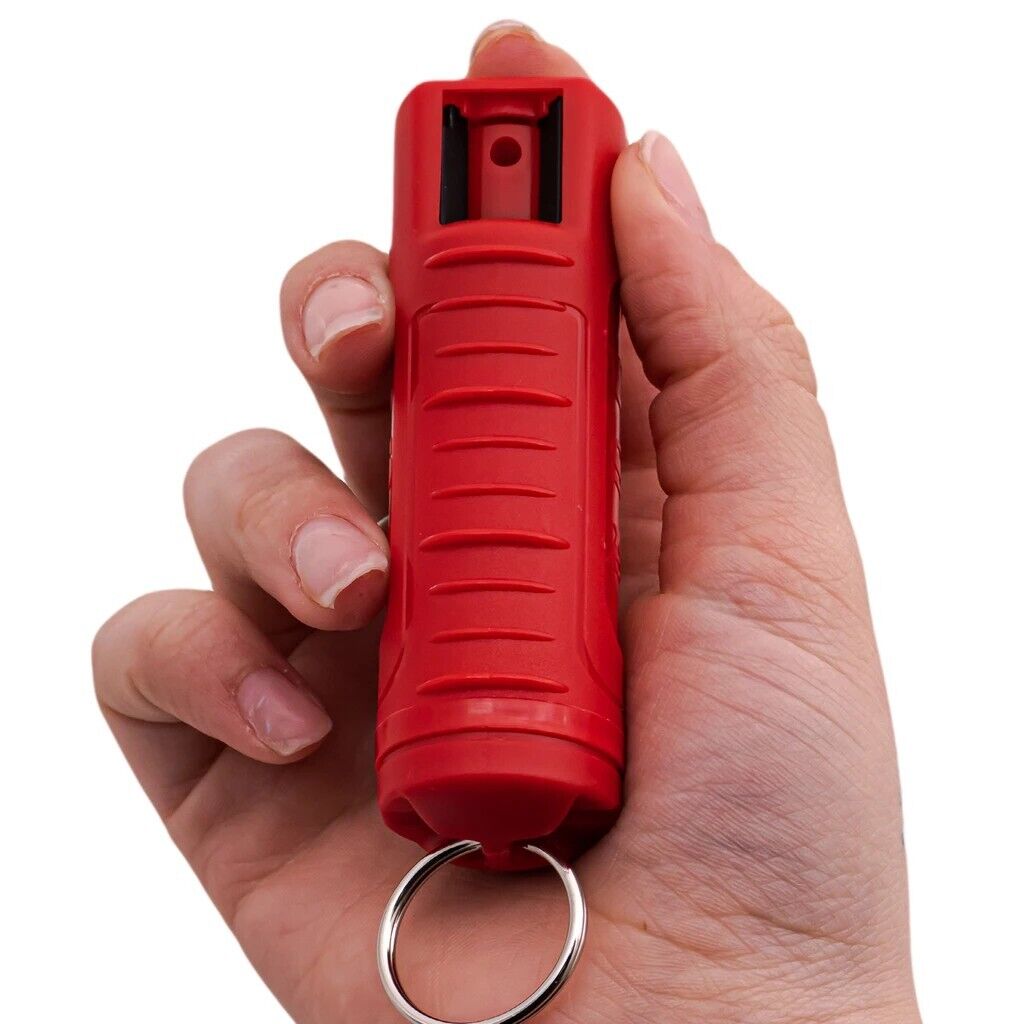 4 Pack BURN Pepper Spray 1/2oz Self Defense Keychcain Security Case Red Burn - фотография #6