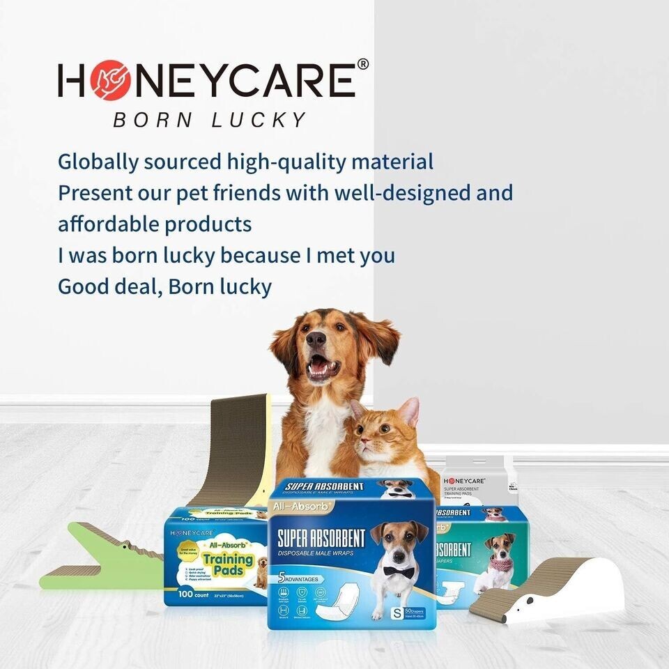 HONEYCARE All Absorb Disposable Female Dog Diapers Extra Small Size 50 Count-USA Absorlution - фотография #5
