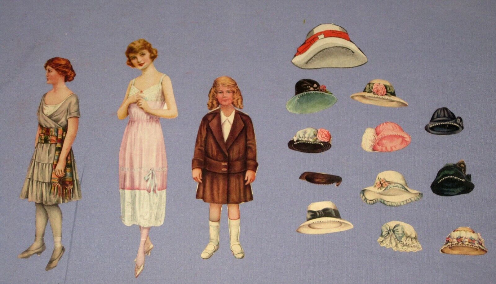 Vtg Antique Victorian Lot Paper Dolls & Clothes & More 6" - 8" Magazine Cut Outs Unbranded - фотография #2