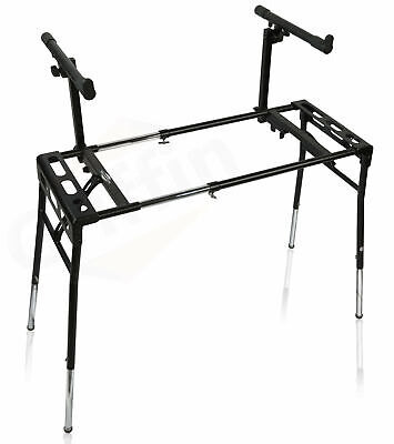 Keyboard Stand DJ Workstation Table Top Piano Holder 2-Tier Double Studio Mount Griffin MD-XX-396A - фотография #4