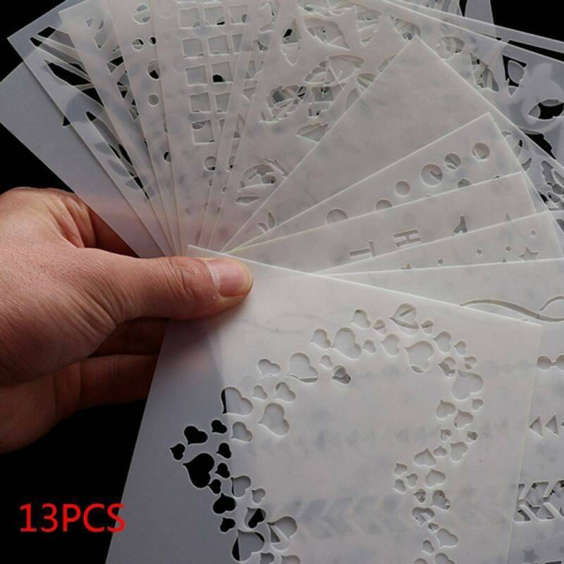 13Pcs/Lot Embossing Template Scrapbooking Walls Painting Layering Stencils DIY * Unbranded Does Not Apply - фотография #3