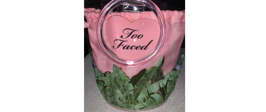 TOO FACED Beach To Streets CLEAR TOTE BAG Empty + PINK DRAWSTRING POUCH $0 SHIP Too Faced - фотография #4