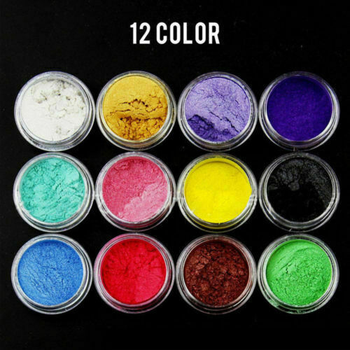 12Pcs/Set Natural Mica Pigment Powder For Nail Soap Cosmetic Resin Colorant Dye Unbranded Does Not Apply - фотография #2