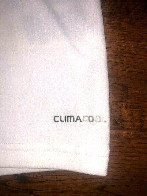 Mens Adidas HG SPLY CO. #13 White ClimaCool Wicking Short Sleeve Tennis Shirt L  Adidas - фотография #4