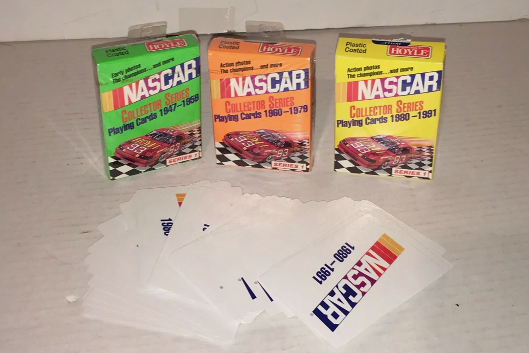 NASCAR Racing Collectors Series 1 Three Packs Of Playing Cards 1947-1981 Hoyle Hoyle - фотография #4