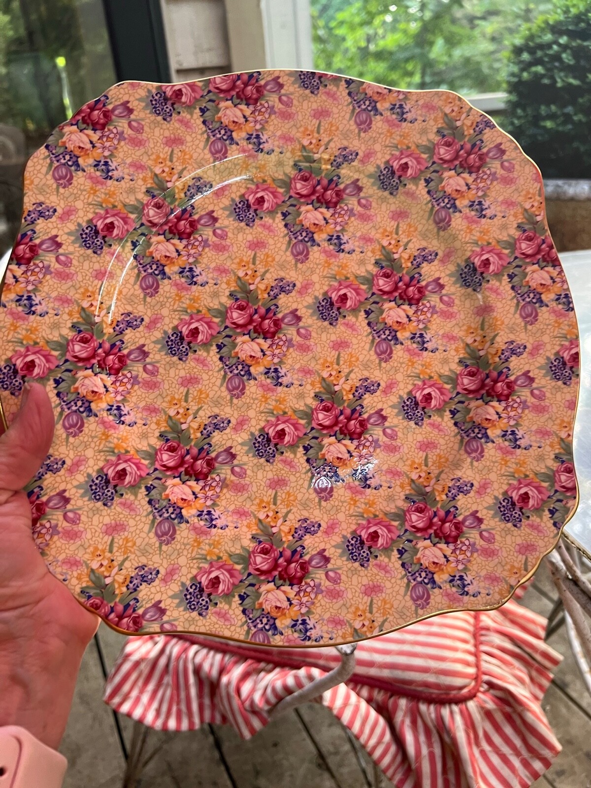 Yellow chinz Royal Winton Grimwades Welbeck Vintage 1995  Dinner  four plates royal winton grimwades - фотография #3