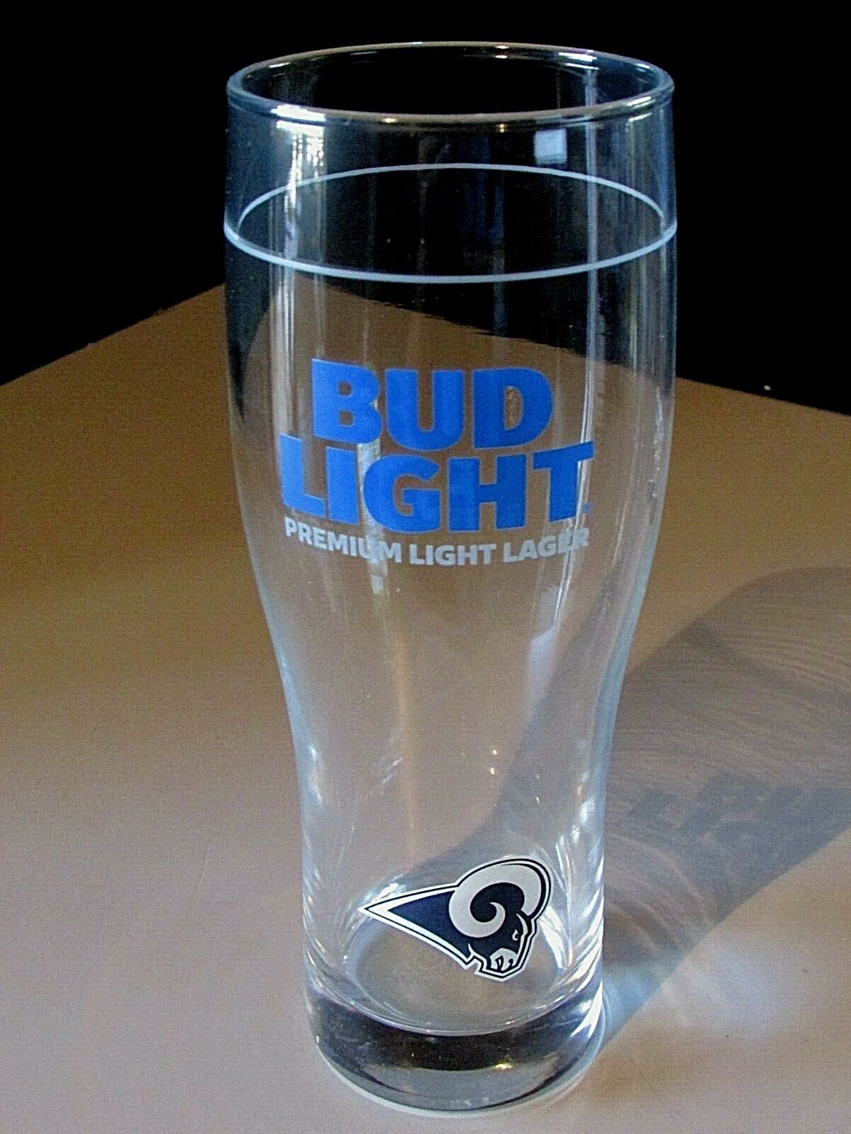 (4) NEW Rams Football NFL Bud Light Beer Pint Glass 16 oz  Man Cave Bar Lot Bud Light - фотография #4