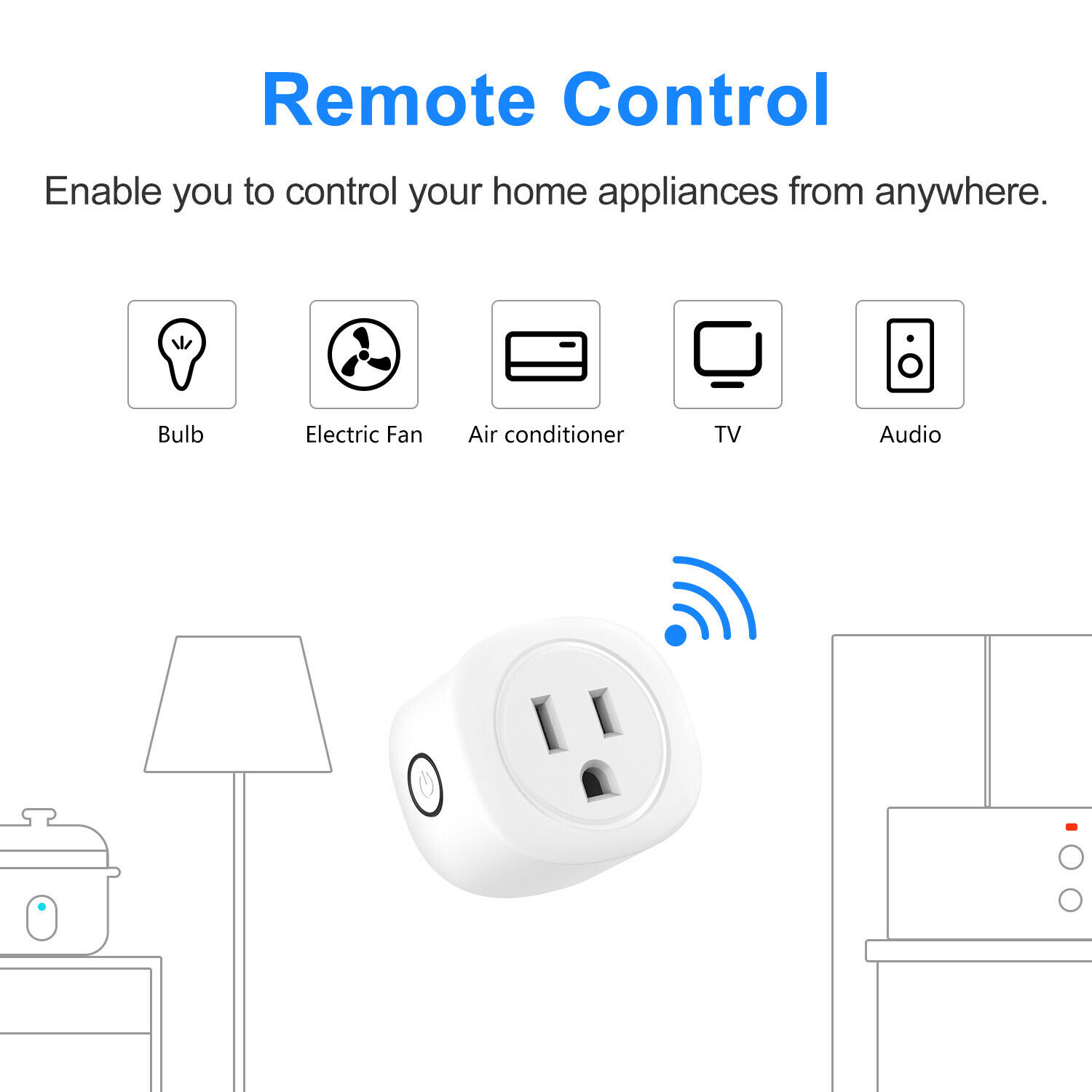 2pcs Smart WIFI Outlet Plug Switch Socket APP Voice Remote Control Alexa Echo Kootion Does Not Apply - фотография #6