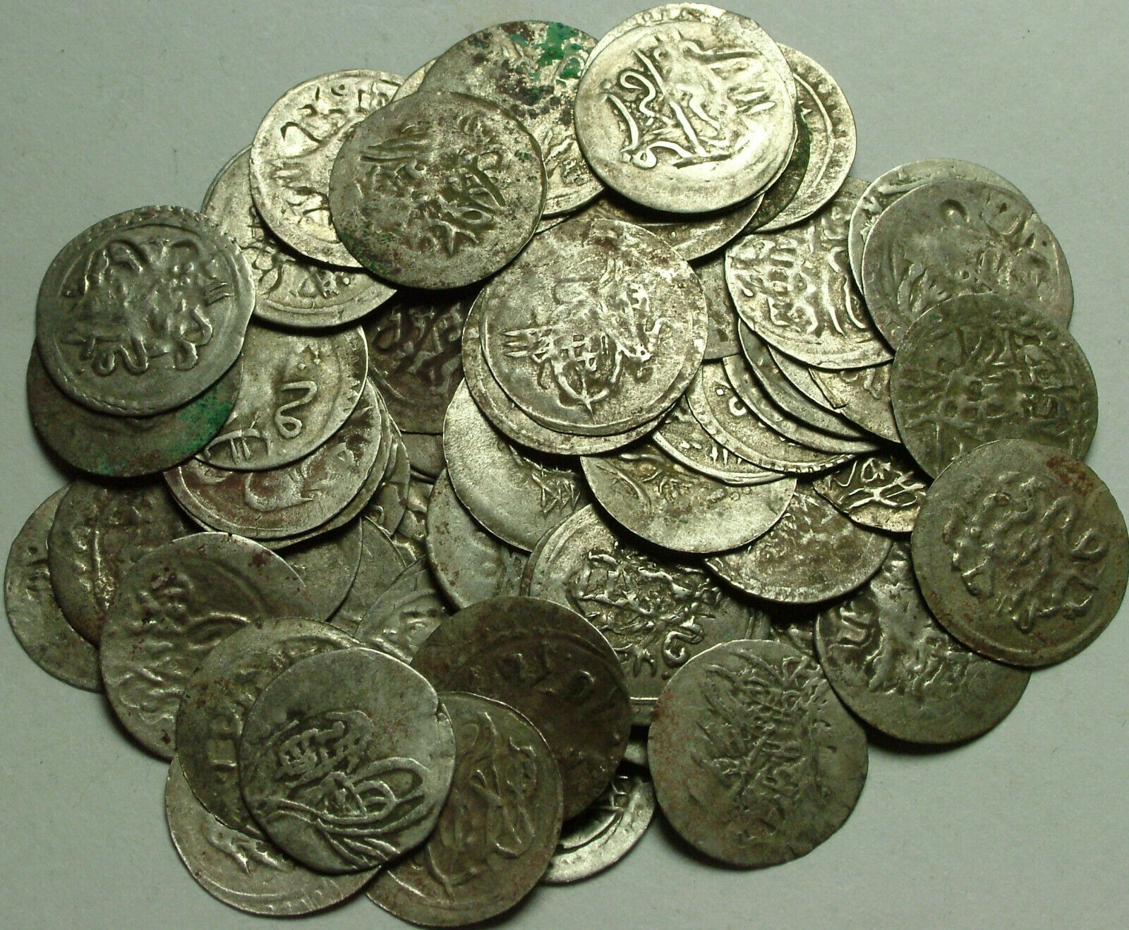 Lot 4 Rare Genuine Islamic SILVER para coins//Mahmud/Abdul Hamid/Mustafa, Selim Без бренда